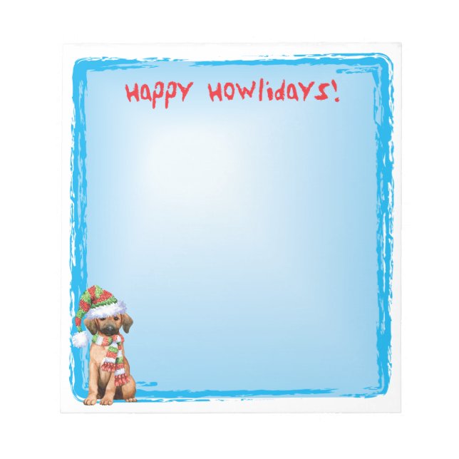 Happy Howlidays Redbone Notepad (Front)