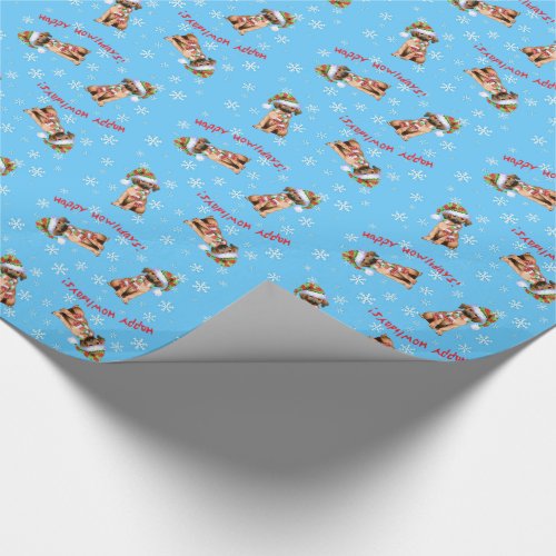 Happy Howlidays Redbone Wrapping Paper