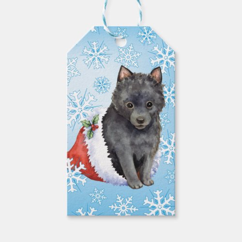 Happy Howlidays Schipperke Gift Tags