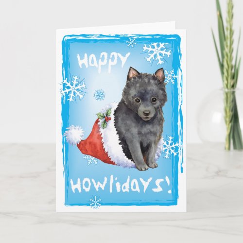 Happy Howlidays Schipperke Holiday Card