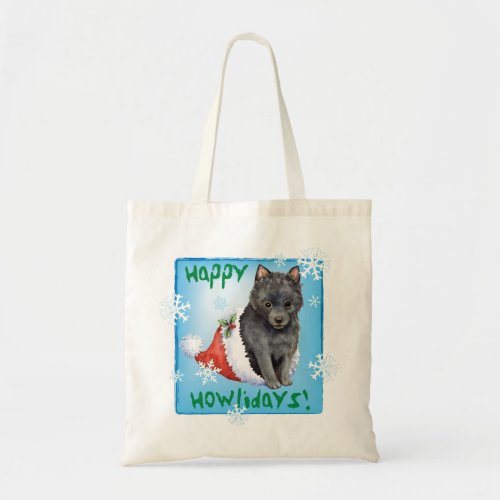 Happy Howlidays Schipperke Tote Bag