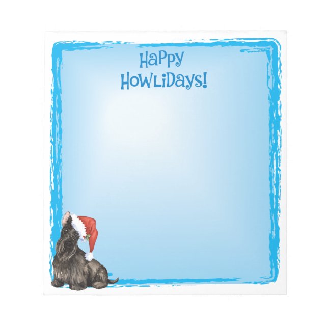 Happy Howlidays Scottish Terrier Notepad (Front)