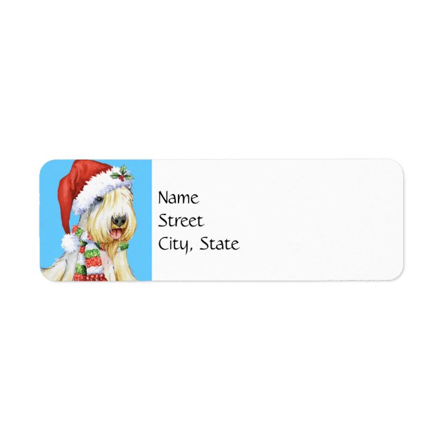 Happy Howlidays Sealyham Terrier Label (Front)