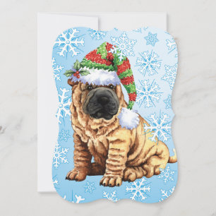 Happy Howlidays Shar-Pei Holiday Card