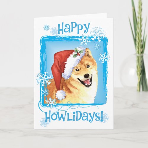 Happy Howlidays Shiba Inu Holiday Card