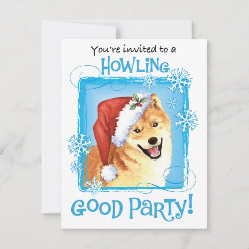 Happy Howlidays Shiba Inu Invitation