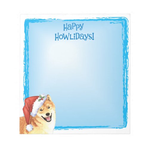 Happy Howlidays Shiba Inu Notepad