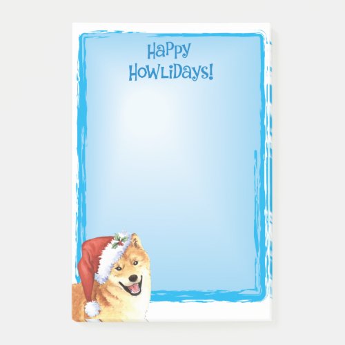 Happy Howlidays Shiba Inu Post_it Notes