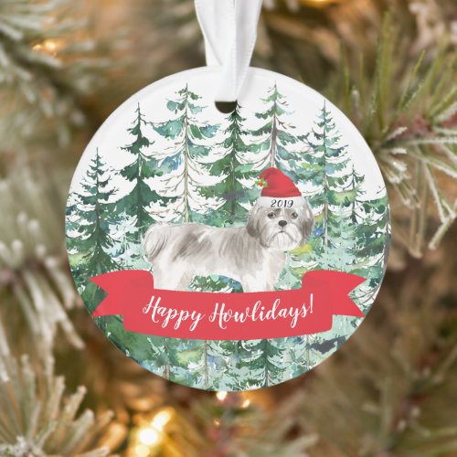 Happy Howlidays Shih tzu Dog Christmas Ornament