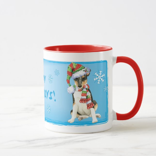 Happy Howlidays Smooth Collie Mug (Right)
