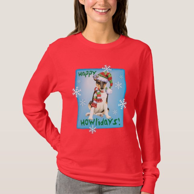 Happy Howlidays Smooth Collie T-Shirt (Front)