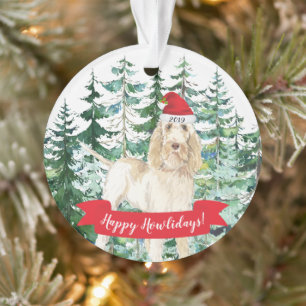Happy Howlidays Spinone Italiano Dog Christmas Ornament