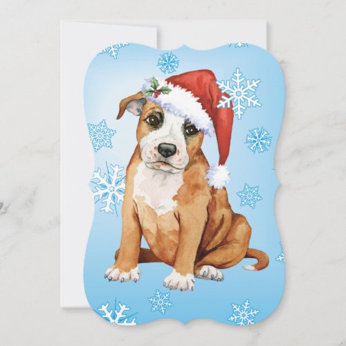 Happy Howlidays Staffordshire Bull Terrier Holiday Card