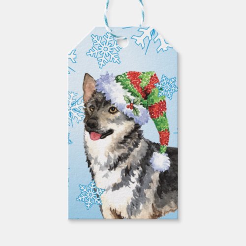 Happy Howlidays Swedish Vallhund Gift Tags