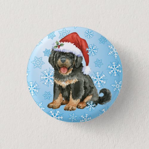 Happy Howlidays Tibetan Mastiff Pinback Button