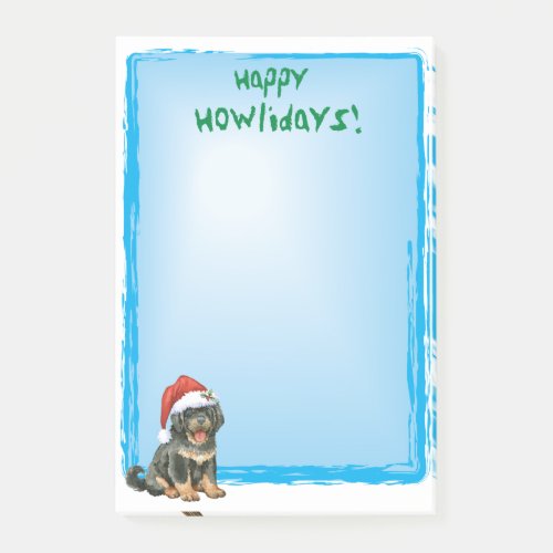 Happy Howlidays Tibetan Mastiff Post_it Notes