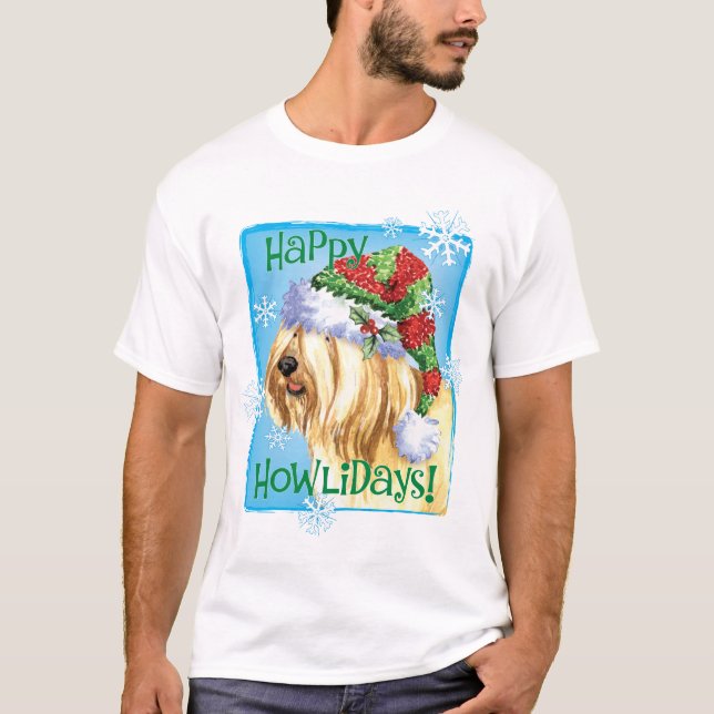 Happy Howlidays Tibetan Terrier T-Shirt (Front)