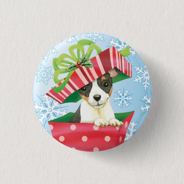Happy Howlidays Toy Fox Terrier Button (Front)