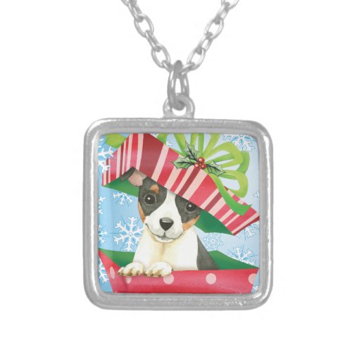 Happy Howlidays Toy Fox Terrier Silver Plated Necklace