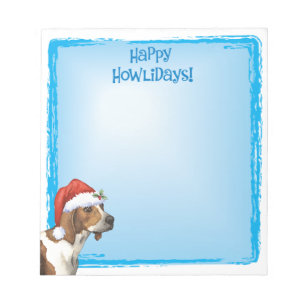 Happy Howlidays Treeing Walker Notepad