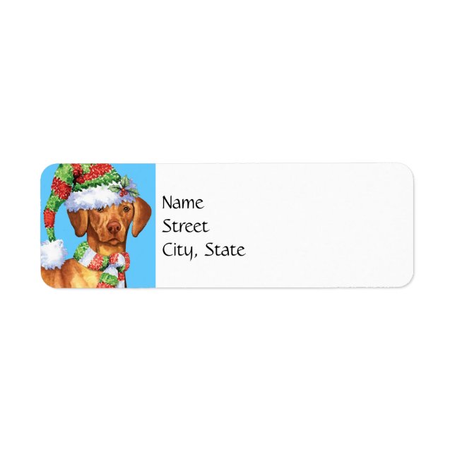 Happy Howlidays Vizsla Label (Front)
