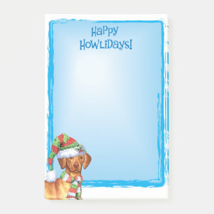 Happy Howlidays Vizsla Post-it Notes