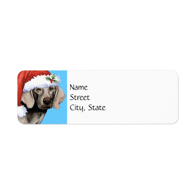 Happy Howlidays Weimaraner Label (Front)