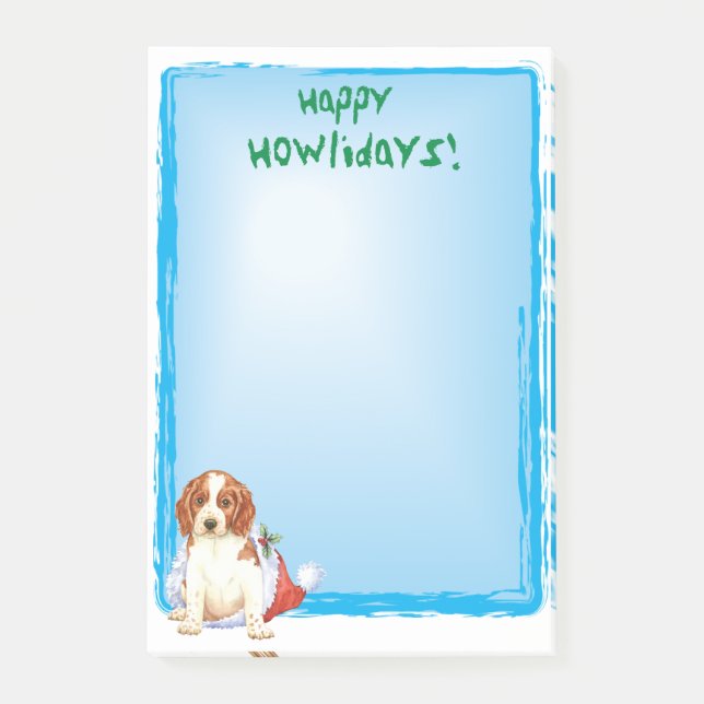 Happy Howlidays Welshie Post-it Notes (Front)