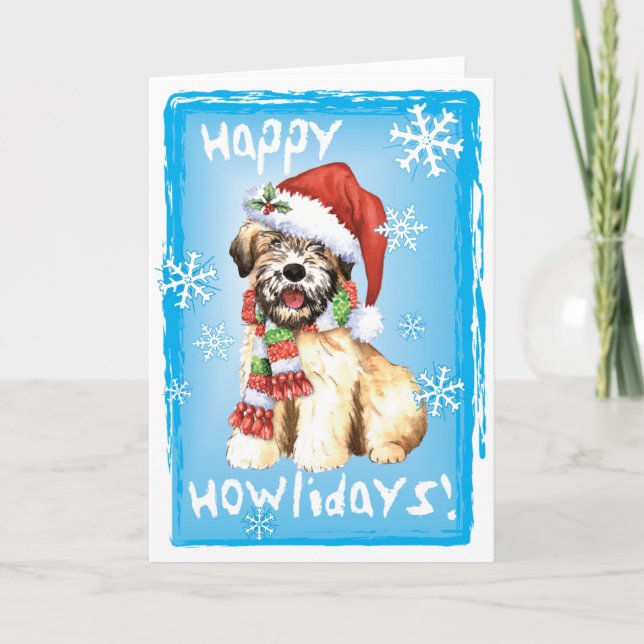 Happy Howlidays Wheaten Holiday Card (Front)