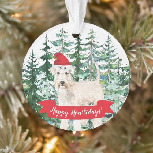 Happy Howlidays Wheaten Terrier Dog Christmas Ornament