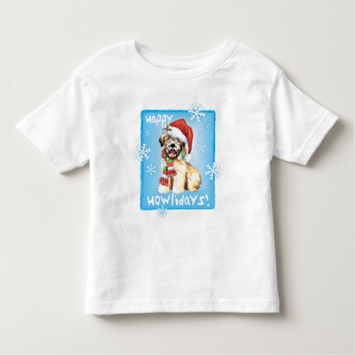 Happy Howlidays Wheaten Toddler T_shirt