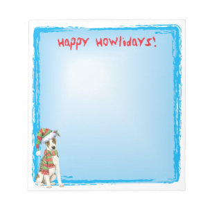 Happy Howlidays Whippet Notepad