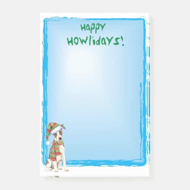 Happy Howlidays Whippet Post-it Notes (Front)