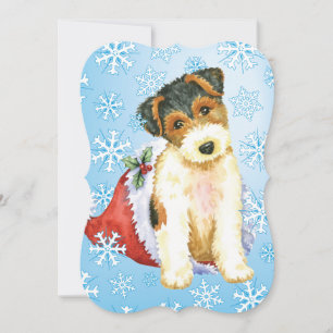 Happy Howlidays Wire Fox Terrier Holiday Card