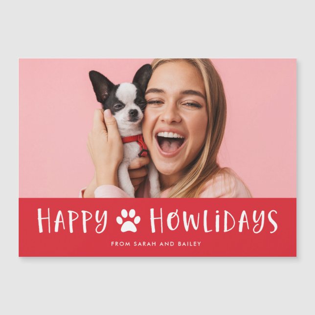 Happy Howlidays with Photo | Funny Dog Christmas (Front)