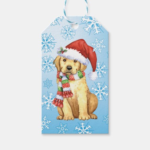 Happy Howlidays Yellow Lab Gift Tags