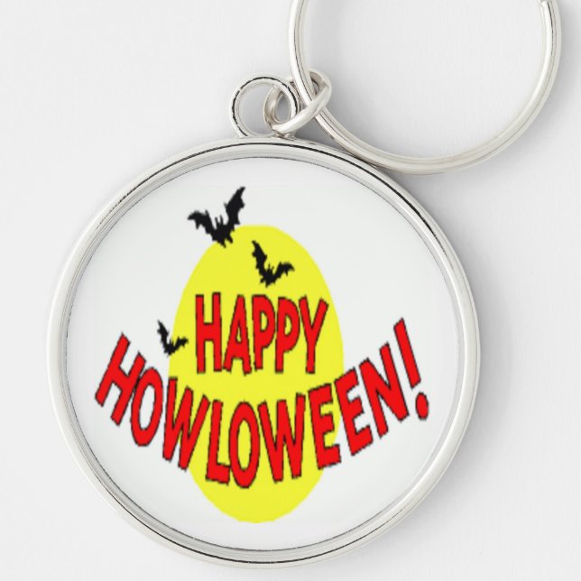 "HAPPY HOWLOWEEN" BATS KEYCHAIN (Front)