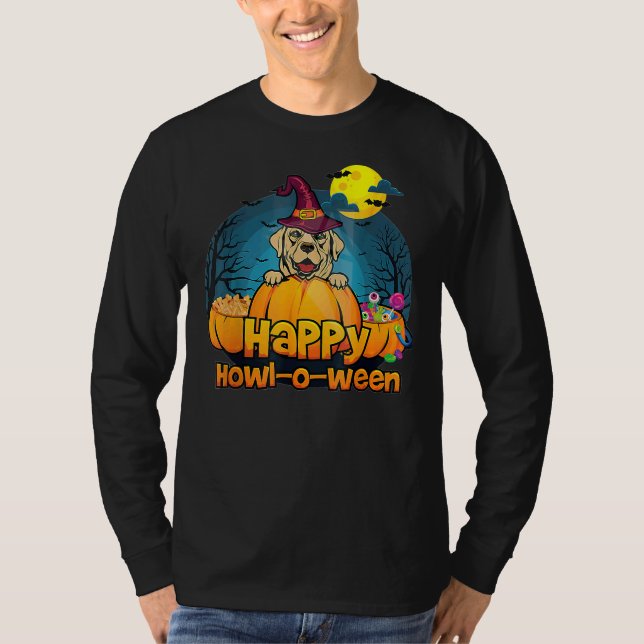 Happy Howloween Labrador Retriever Dog Halloween H T-Shirt (Front)