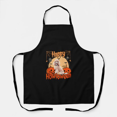 Happy Howloween Poodle dog Lover halloween  Apron