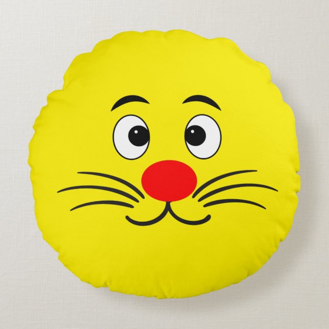 Happy Hugger Round Pillow (Front)