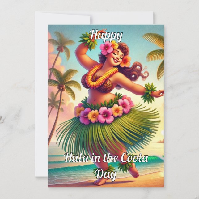 Happy Hula in the Coola Day Holiday Card (Front)