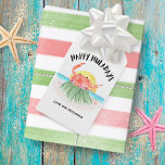 Happy Huladays Crab Hawaiian Tropical Christmas Gift Tags<br><div class="desc">Aloha! These Happy Huladays Tropical Christmas Gift Tags bring a playful splash of Hawaiian whimsy to your holiday gift wrapping. Each tag is embellished with vibrant, original artwork featuring a cute crab hula dancing on the beach, replacing the traditional snowy scene with a humorous, tropical twist. With these tags, you’re...</div>