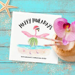 Happy Huladays Flamingo Tropical Beach Christmas Napkins<br><div class="desc">Infuse your festive celebrations with a splash of tropical humor with these Happy Huladays Flamingo Beach Napkins featuring a whimsical flamingo sporting a Santa hat, hula dancing by the ocean waves, ready to bring a smile to your guests' faces. These napkins are the perfect blend of holiday cheer and beachy...</div>