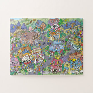 Happy Hullabaloo Hollows New Year's Day Jigsaw Puzzle