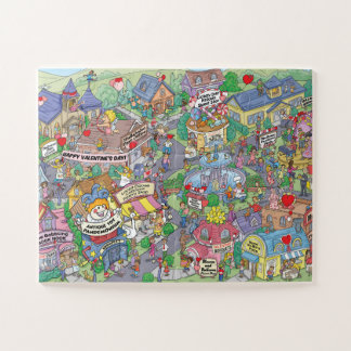 Happy Hullabaloo Hollows Valentine's Day Jigsaw Puzzle