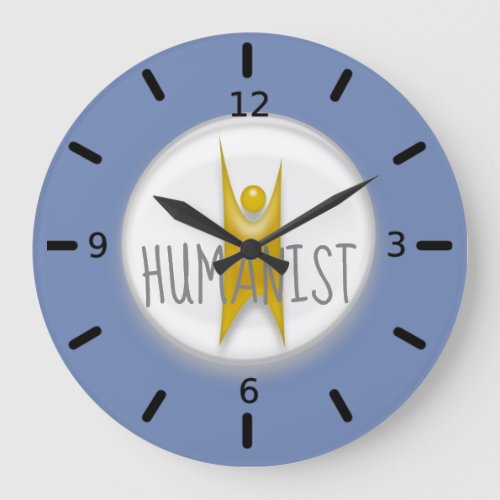 Happy Human Humanist Large Clock
