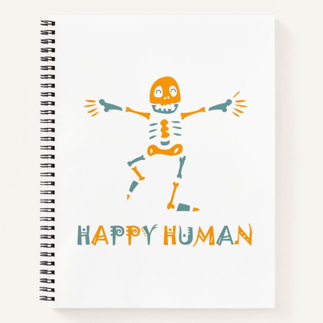 Happy human skeleton notebook (Front)