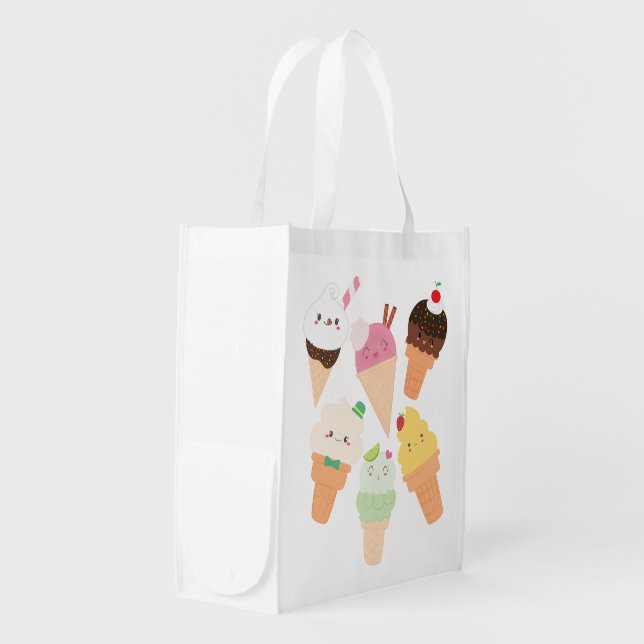 Happy Ice Creams Grocery Bag (Front Side)