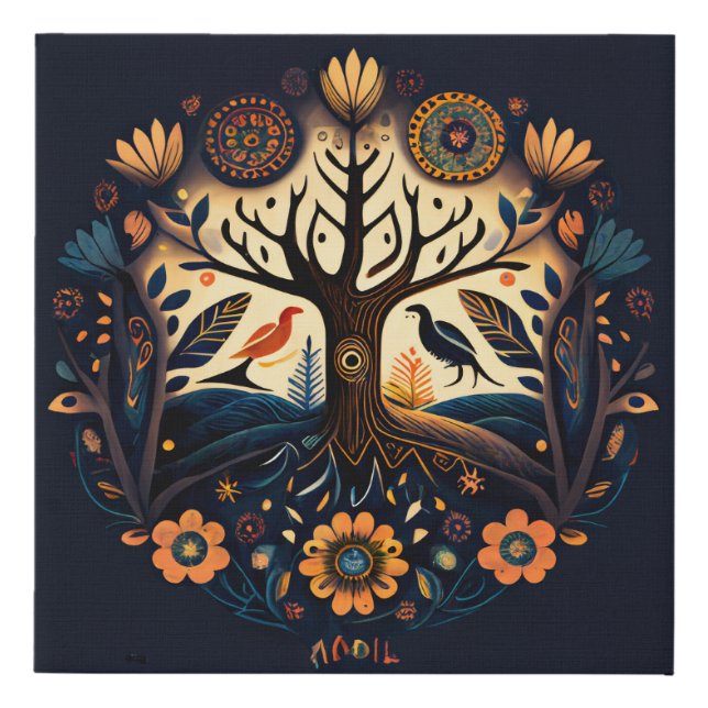 Happy Imbolc Faux Canvas Print (Front)