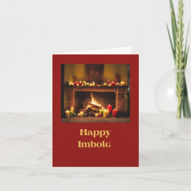 Happy Imbolc Greeting Card (Front)